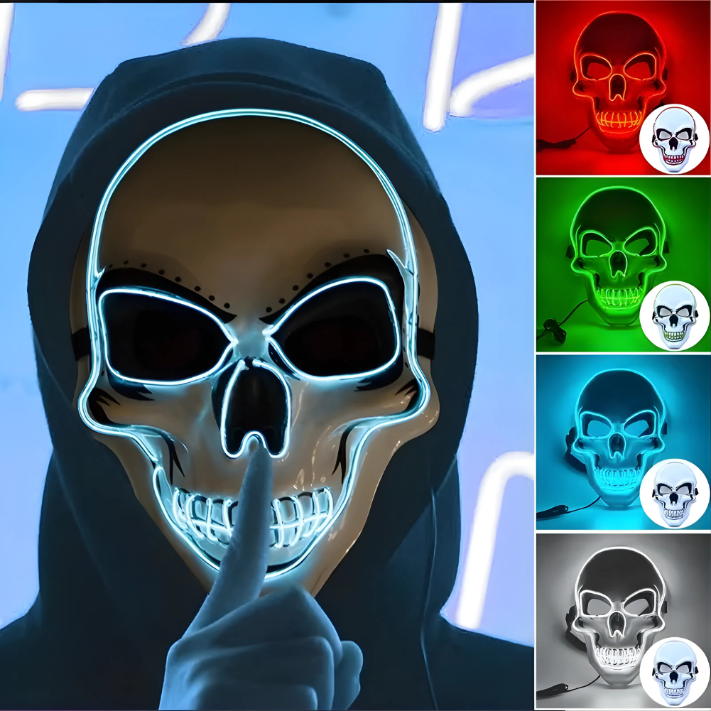 Happy Máscara Luminosa para Fiestas