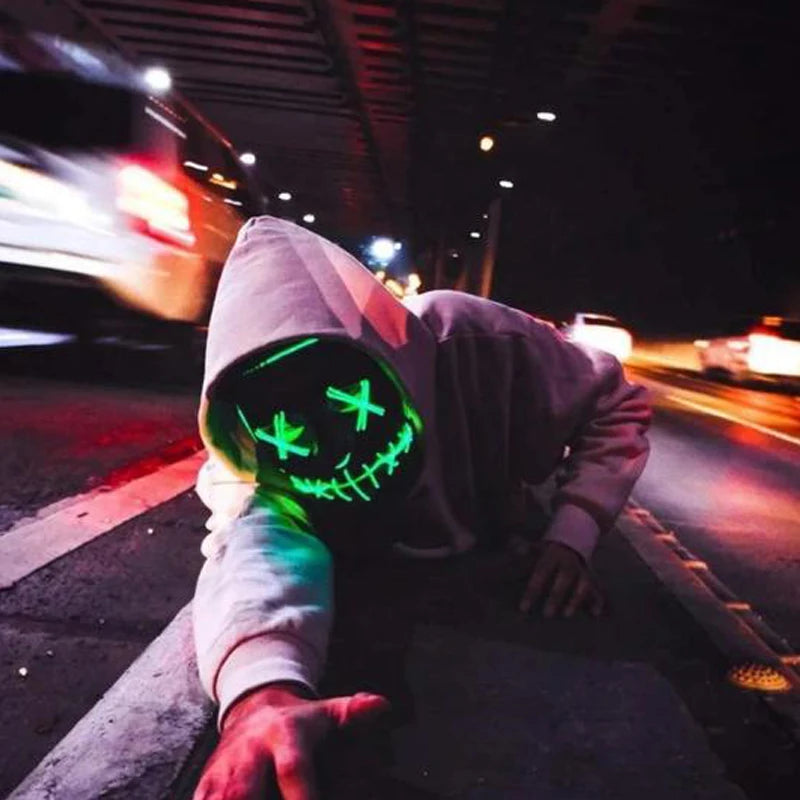 Happy Halloween: Máscara Luminosa para Fiestas