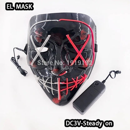 Happy Halloween: Máscara Luminosa para Fiestas