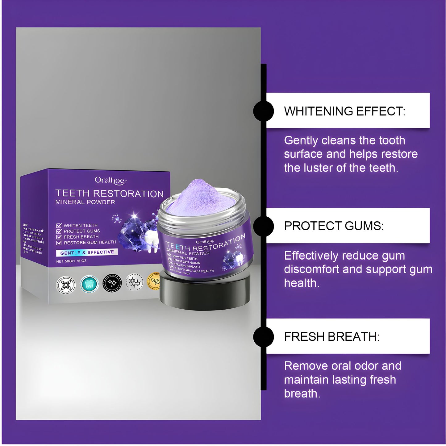 Gel blanqueador dental Oralhoe compatible con luz LED