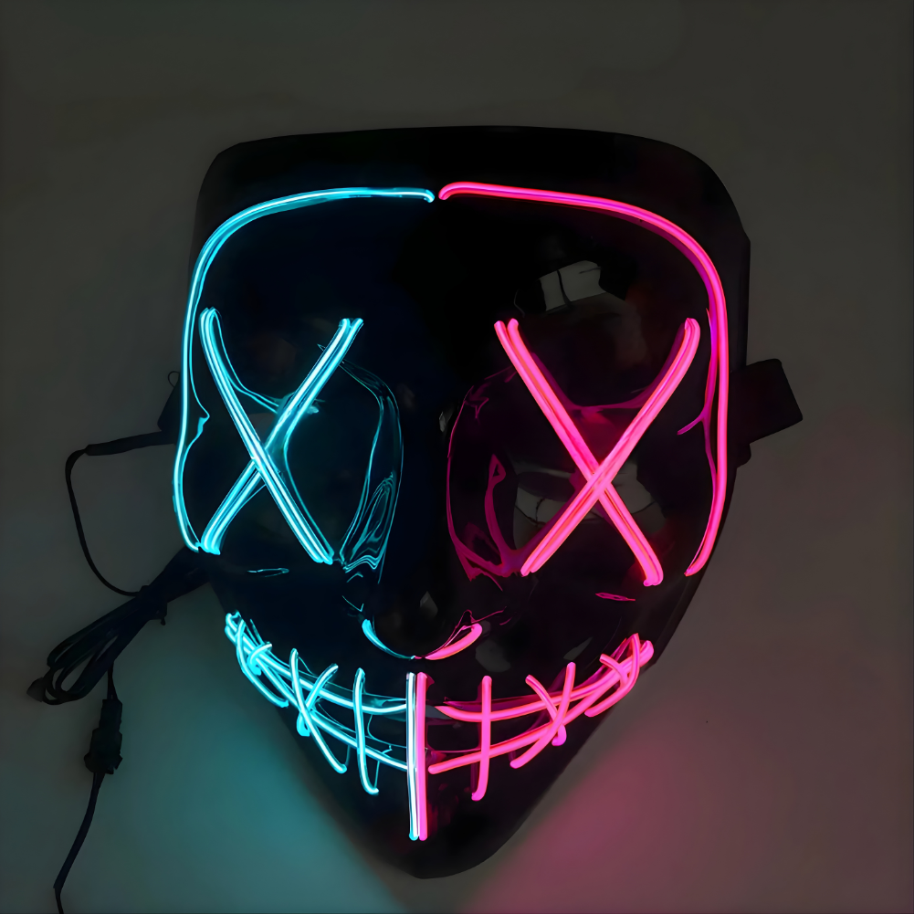 Happy Máscara Luminosa para Fiestas