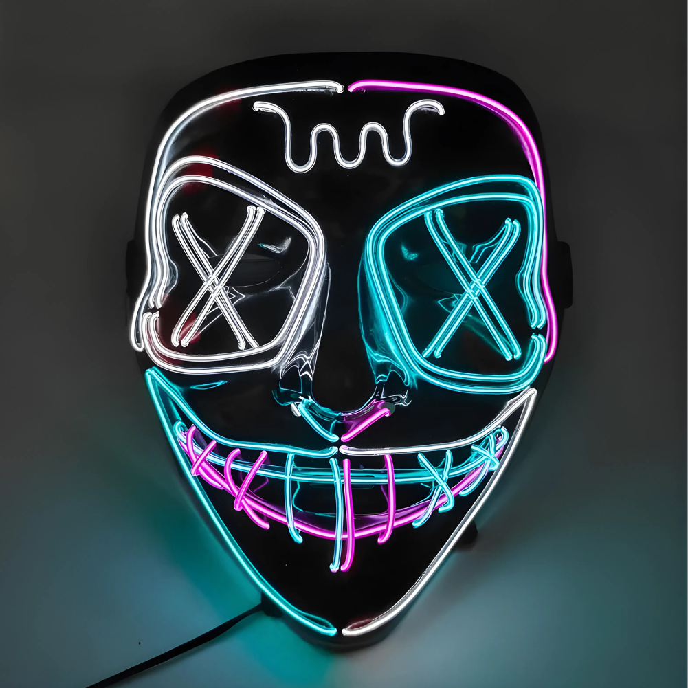 Happy Máscara Luminosa para Fiestas