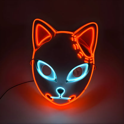 Máscara LED Gata Encantadora brillante para carnaval fiestas
