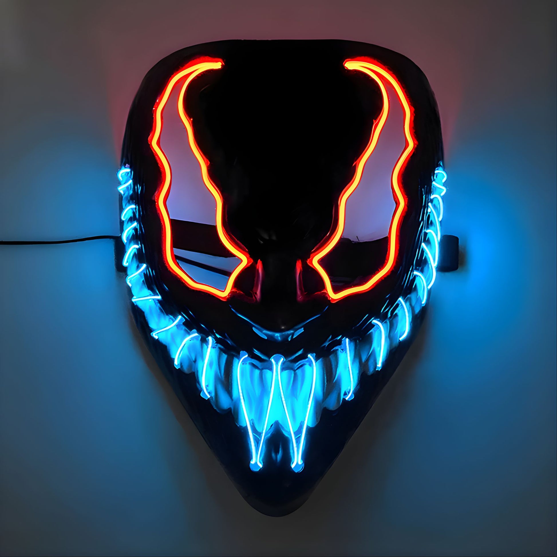 Máscara LED Marciano Diabólico alien para fiestas temáticas
