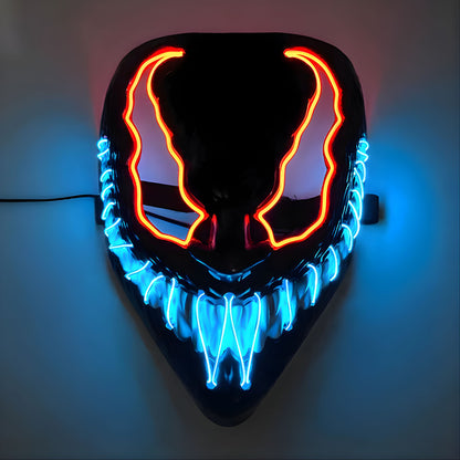 Máscara LED Marciano Diabólico alien para fiestas temáticas
