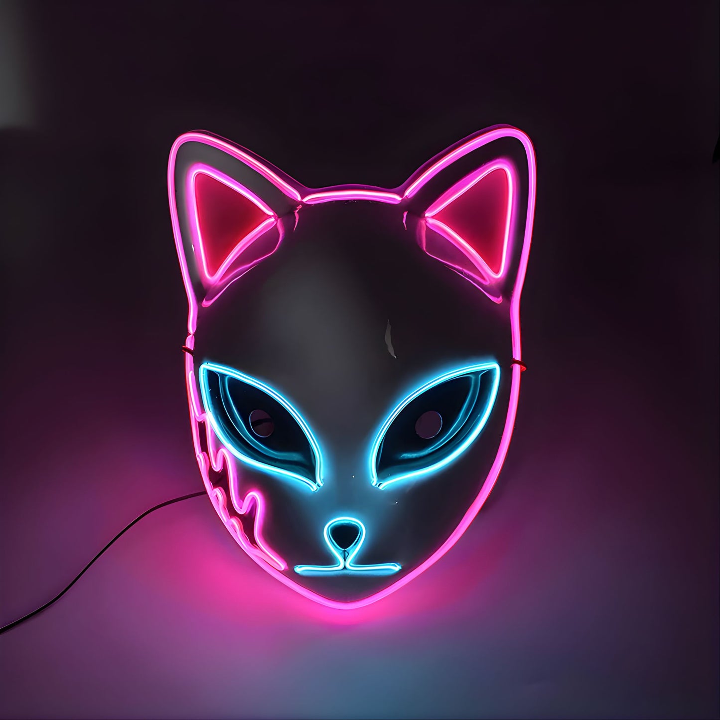 Máscara LED Gata Encantadora para Halloween y eventos nocturnos
