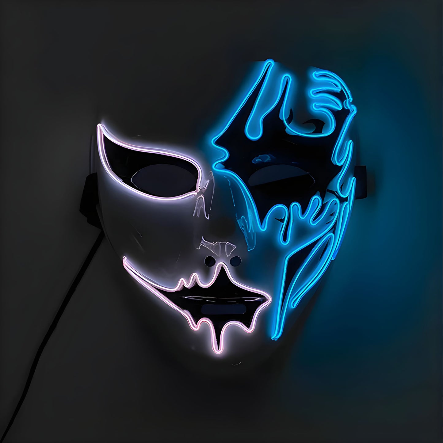 Máscara LED Fantasma de la Ópera brillante para eventos elegantes
