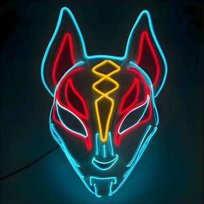 Máscara LED Demonio Diabólico neón para Halloween y eventos
