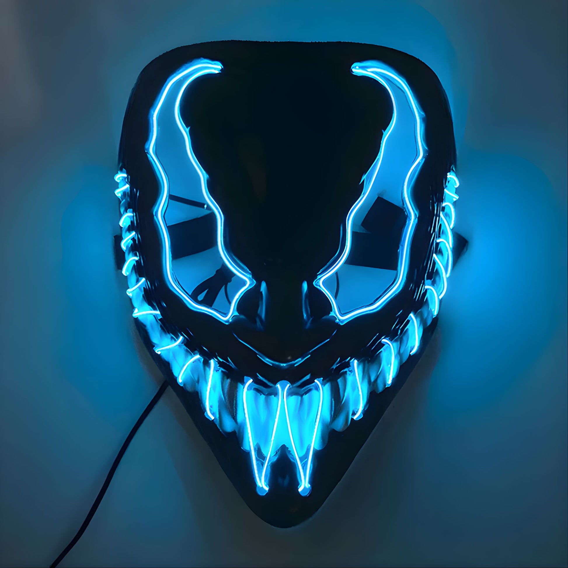 Máscara LED Marciano Diabólico neón para Halloween sci-fi
