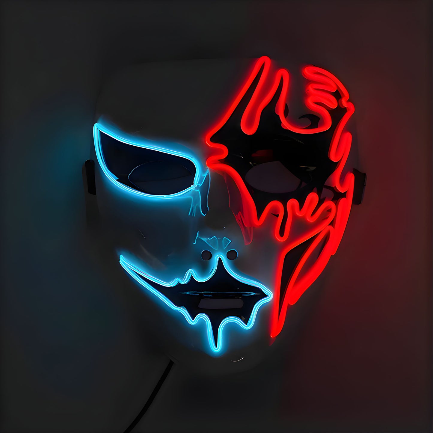 Máscara LED Fantasma de la Ópera para carnaval y eventos
