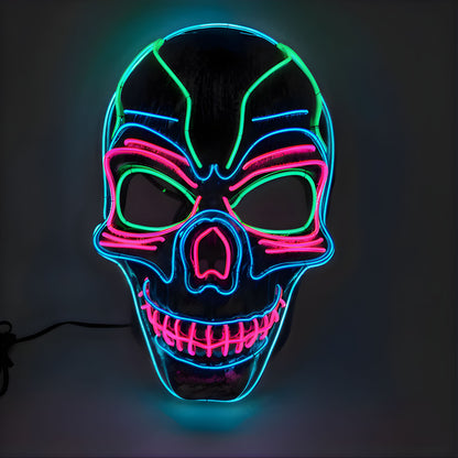 Máscara LED Zombi Pervertido brillante para Halloween fiestas
