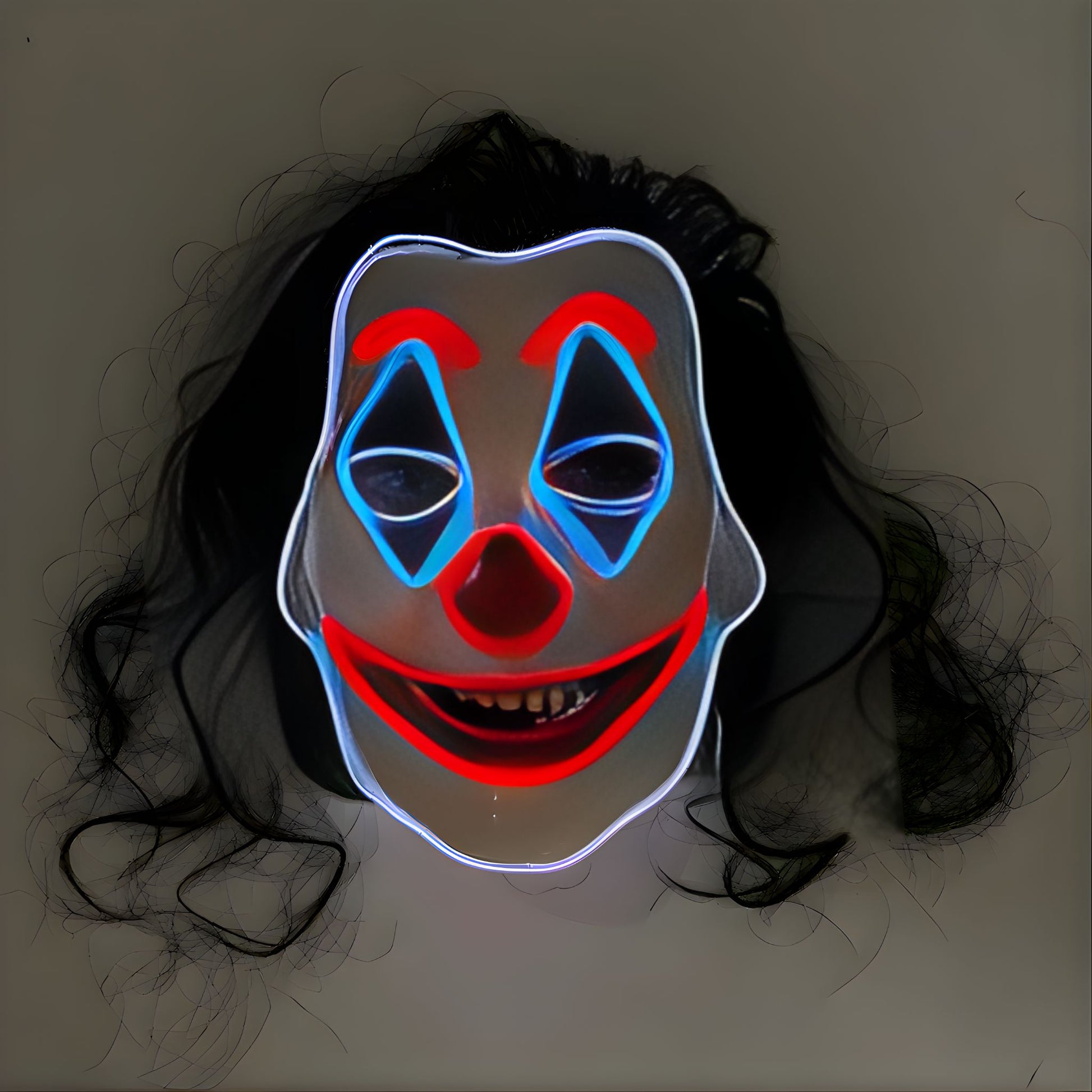 Máscara LED El Payaso luminosa para fiestas y carnaval
