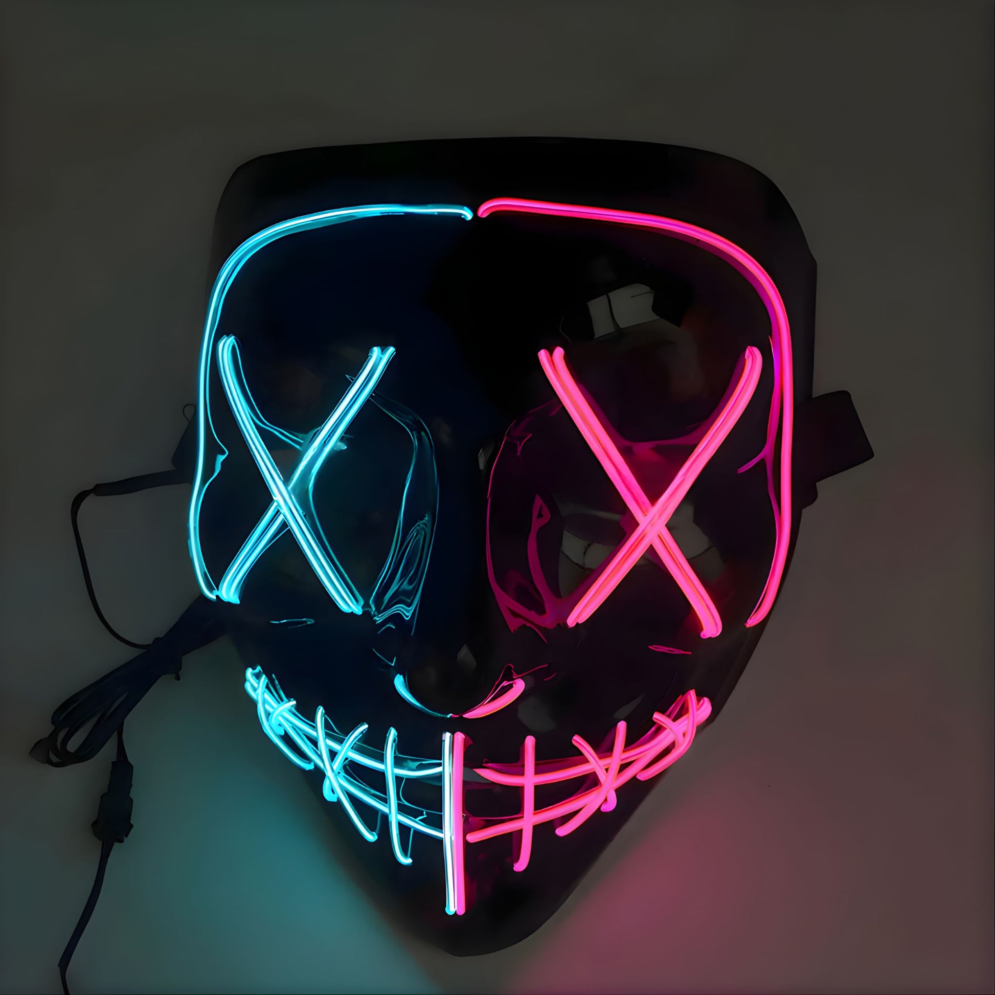 Máscara LED Te Veo No Te Veo brillante para fiestas temáticas
