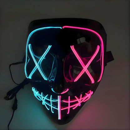 Máscara LED Te Veo No Te Veo brillante para fiestas temáticas
