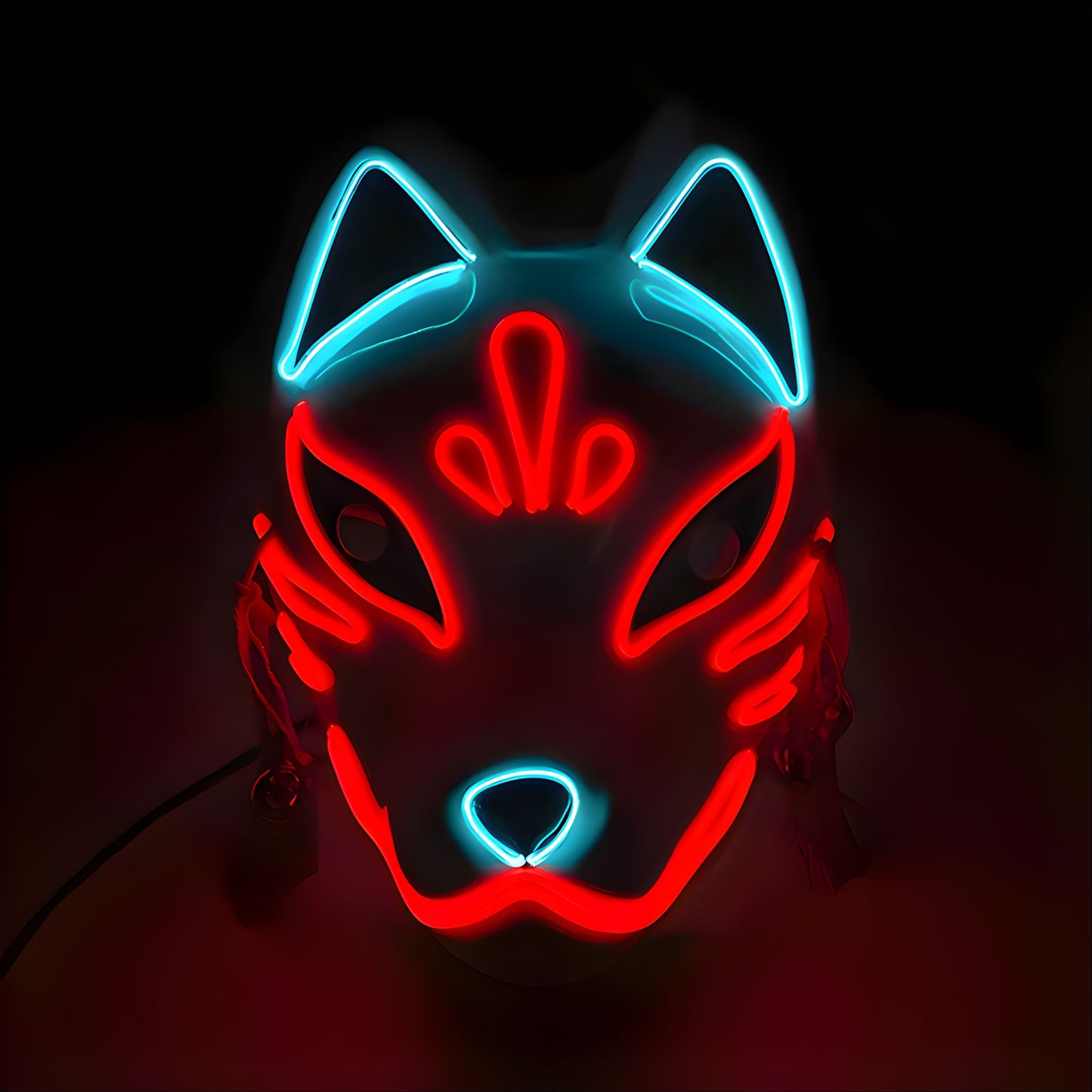 Máscara LED Fiera Pervertida terror para fiestas temáticas
