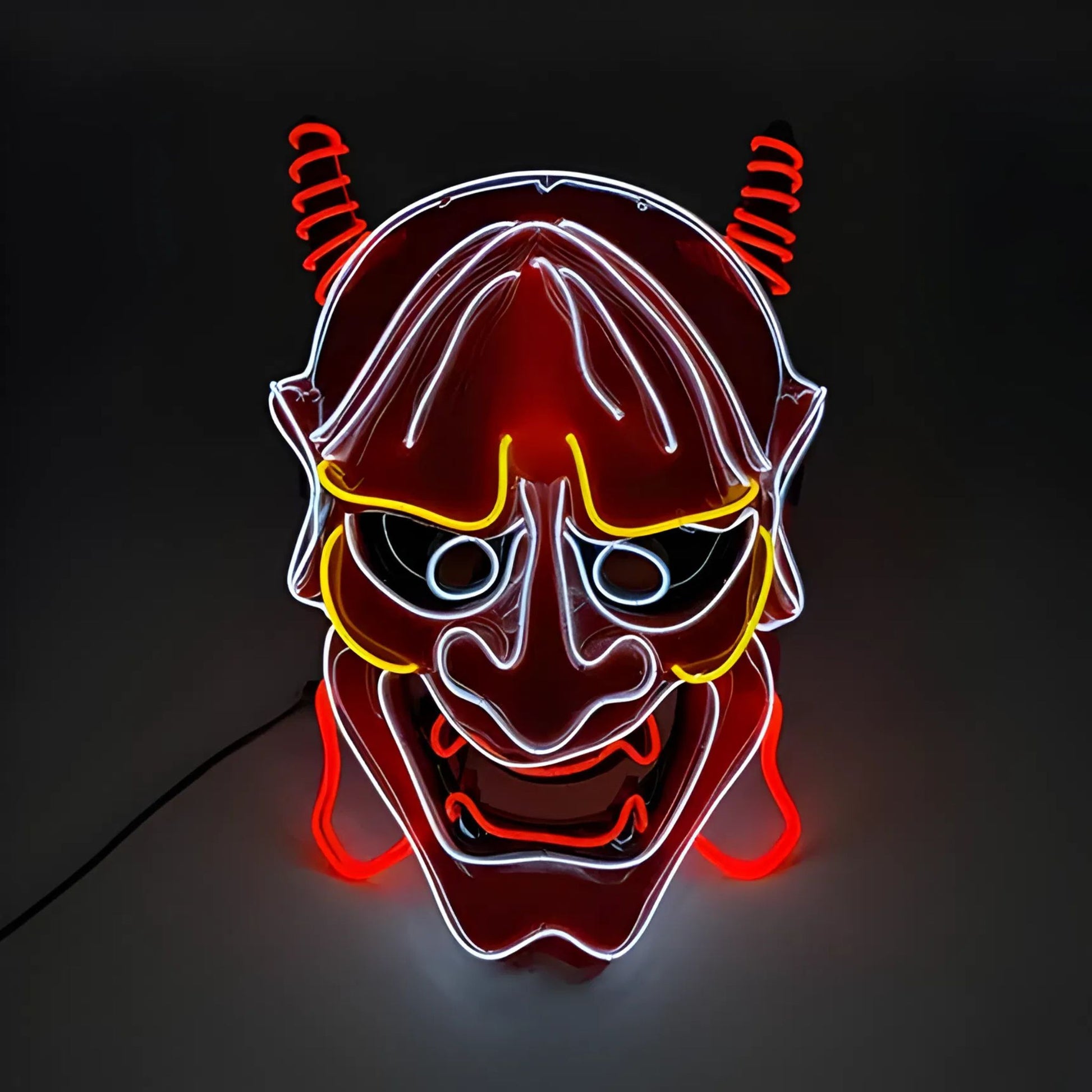 Máscara LED Demonio Diabólico para Halloween y eventos terror
