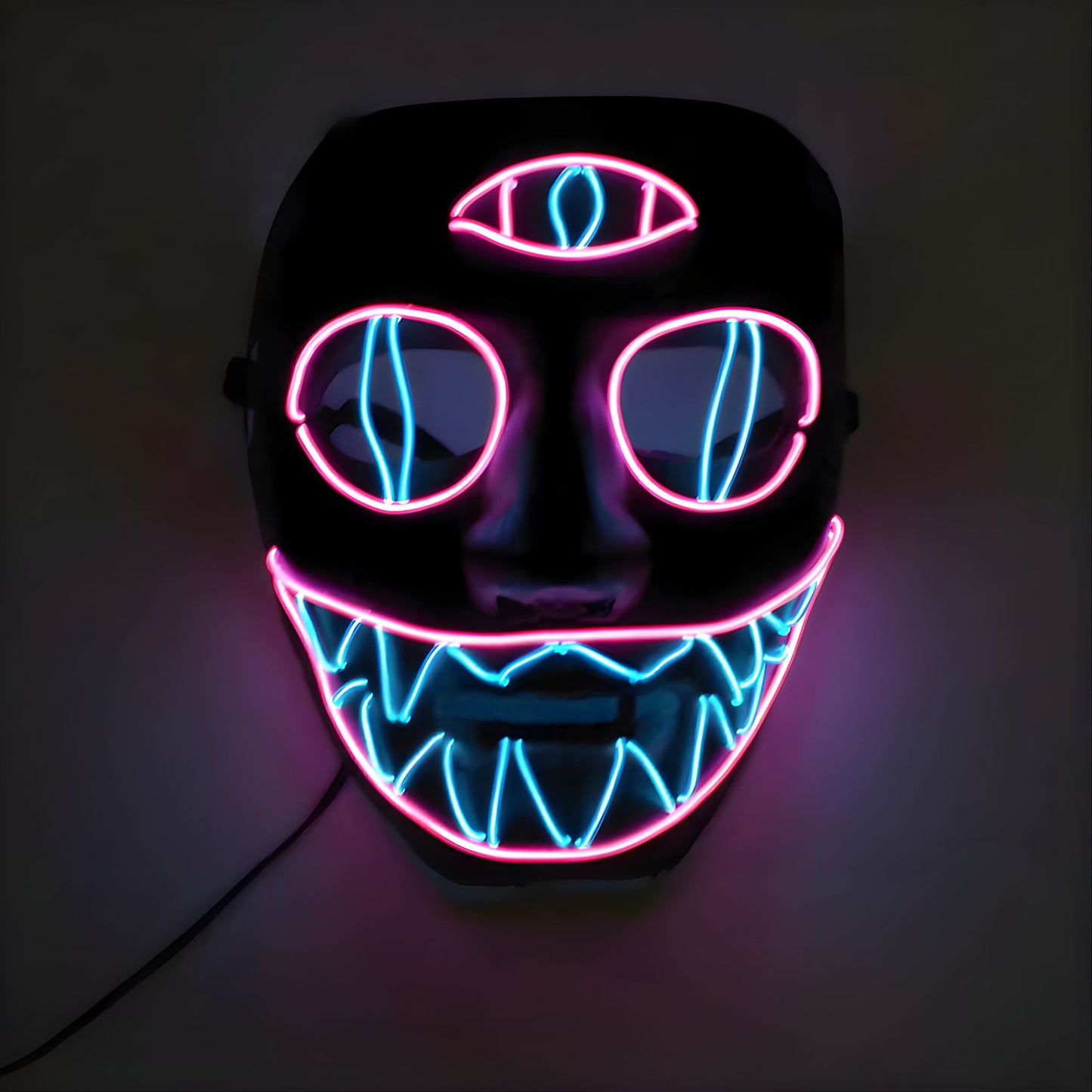 Máscara LED Te Veo No Te Veo luminosa para fiestas Halloween
