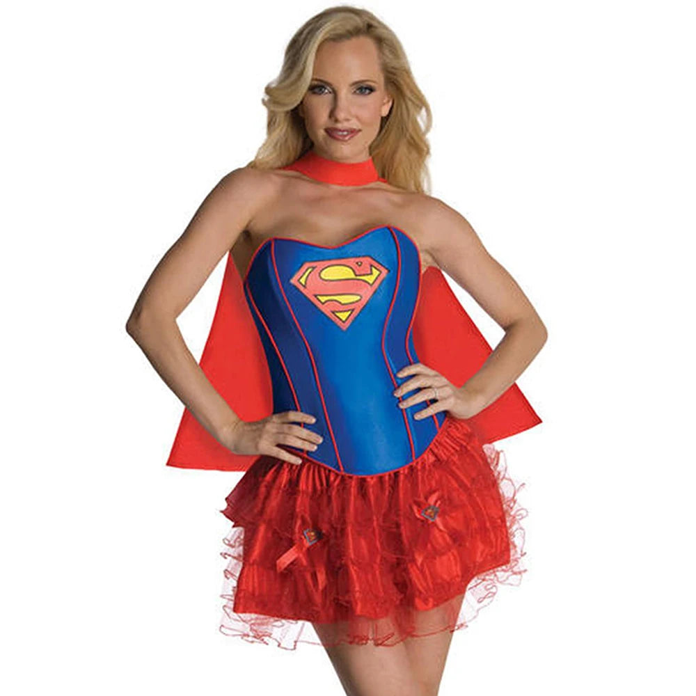 Happy Halloween: Traje de Supergirl para Adultas - Capa Elegante para Fiestas