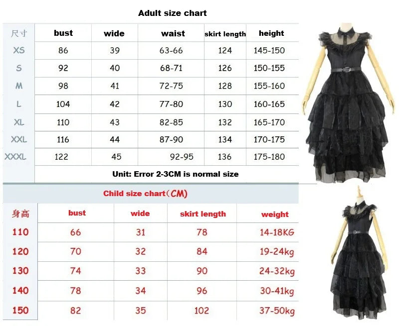 Happy Halloween: Vestido Gótico con Encaje y Cinturón para Fiestas Familiares