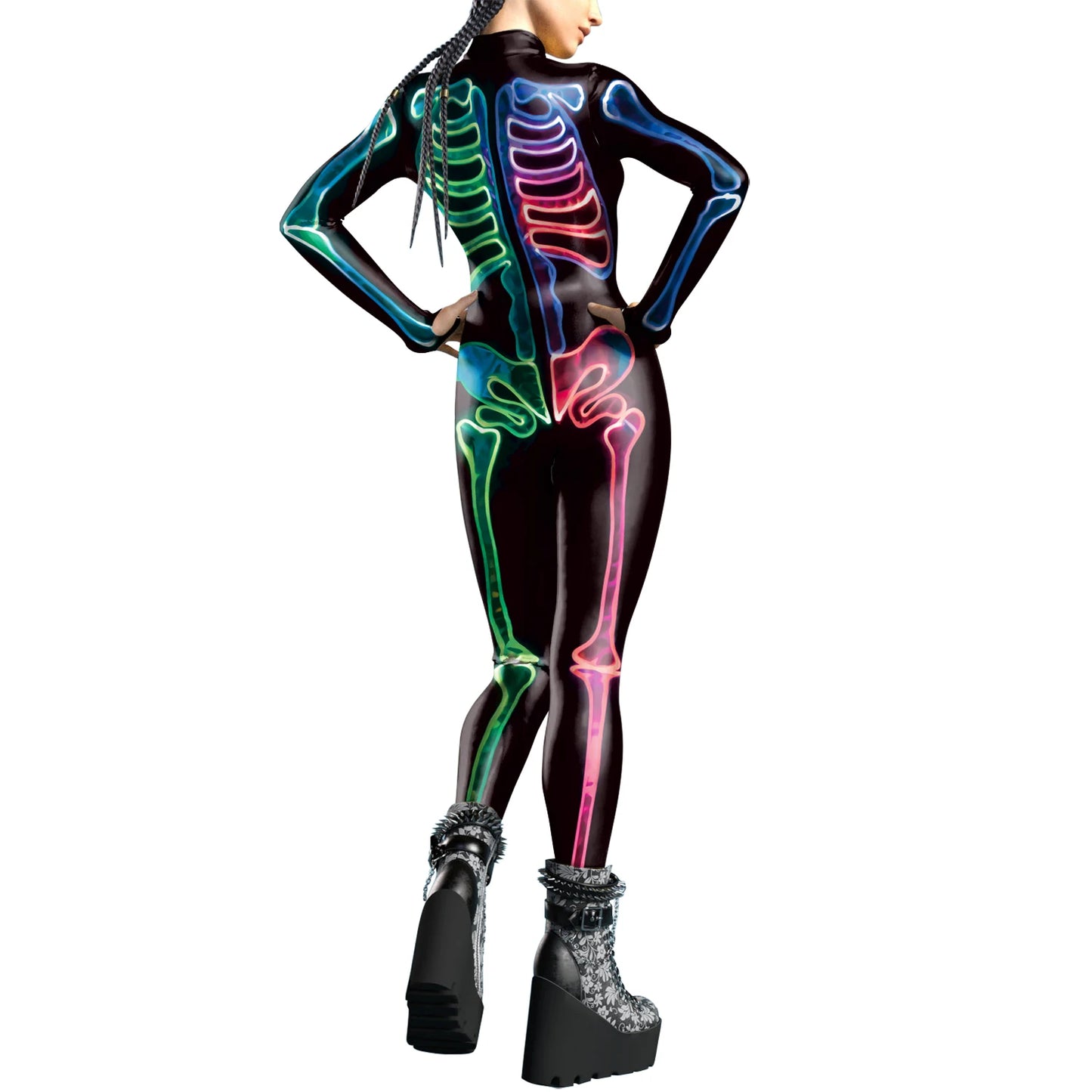 Happy Halloween: Bodysuit Cyberpunk con Esqueleto 3D - [You're My Secret] para Mujeres