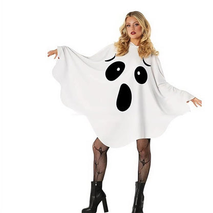 Happy Halloween: Conjunto Festivo de Murciélago Blanco - Bruja con Estilo y Personalidad