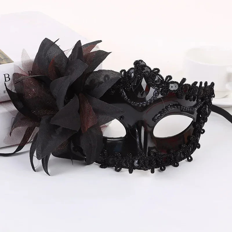 Happy Halloween: Media Máscara para Princesa - Accesorio Elegante para Vestidos Sexys