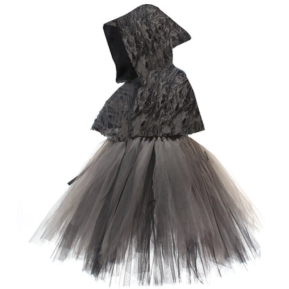 Happy Halloween: Disfraz Completo Niña Demonio - Capa Medieval de Miedo